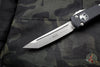 Microtech Ultratech OTF Knife- Tanto Edge- Black Handle- Stonewash Blade 123-10
