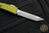 Microtech Ultratech OTF Knife- Tanto Edge- OD Green Handle- Apocalyptic Full Serrated Blade 123-12 APOD