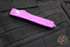 Microtech Ultratech OTF Knife- Tanto Edge- Distressed Violet Handle- Stonewash Full Serrated Blade 123-12 DVI