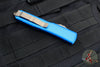 Microtech Ultratech OTF Knife- Tanto Edge- Blue Handle- Bronzed Apocalyptic Blade 123-13 APBL