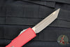 Microtech Ultratech OTF Knife- Tanto Edge- Red Handle- Bronzed Apocalyptic Blade 123-13 APRD