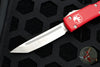 Microtech Ultratech OTF Knife- Tanto Edge- Red Handle With Satin Blade 123-4 RD
