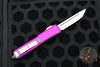 Microtech Ultratech OTF Knife- Tanto Edge-Violet Handle With Part Serrated Satin Blade 123-5 VI