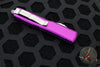 Microtech Ultratech OTF Knife- Tanto Edge-Violet Handle With Part Serrated Satin Blade 123-5 VI