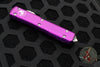 Microtech Ultratech OTF Knife- Tanto Edge-Violet Handle With Part Serrated Satin Blade 123-5 VI