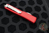 Microtech Ultratech OTF Knife- Tanto Edge- Red Handle With Satin Full Serrated Blade 123-6 RD
