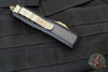 Microtech OTF Knife- Daytona- Double Edge- Black With Carbon Fiber Inlay- Bronzed Blade 126-13 CFIS
