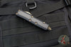 Microtech OTF Knife- Daytona- Double Edge- Black With Carbon Fiber Inlay- Bronzed Blade 126-13 CFIS