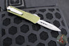 Microtech Troodon OTF Knife- Double Edge- Distressed OD Green Handle- Apocalyptic Blade 138-10 DOD