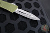 Microtech Troodon OTF Knife- Double Edge- Distressed OD Green Handle- Apocalyptic Blade 138-10 DOD