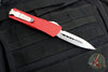 Microtech Troodon OTF Knife- Double Edge- Red Handle- Stonewash Blade 138-10 RD