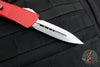 Microtech Troodon OTF Knife- Double Edge- Red Handle- Stonewash Blade 138-10 RD