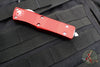 Microtech Troodon OTF Knife- Double Edge- Red Handle- Stonewash Blade 138-10 RD