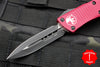 Microtech Troodon RED Double Edge OTF knife with Black Blade 138-1 RD