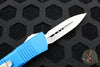 Microtech Troodon OTF knife- Double Edge- Blue With with Satin Blade 138-4 BL