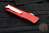 Microtech Troodon Red Double Edge OTF knife with Satin Blade 138-4 RD