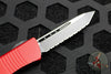 Microtech Troodon Tanto Edge OTF knife Red with Black Full Serrated Edge Blade 140-3 RD