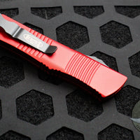 Microtech Troodon Tanto Edge OTF knife Red with Black Full Serrated Edge Blade 140-3 RD