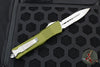 Microtech Combat Troodon OTF Knife- Double Edge- OD Green Handle- Part Serrated Stonewash Blade 142-11 OD