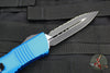 Microtech Blue Combat Troodon Double Edge Full Serrated Black Blade 142-3 BL