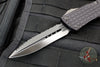Microtech Combat Troodon Delta Double Edge Frag Shadow Full Serrated Black OTF with Black DLC HW Nickel Boron Internals 142-3CT-DSH
