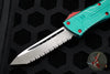 Microtech Bounty Hunter Combat Troodon (OTF) Out the Front Knife- Tanto Edge Full Serrated Blade 144-12 BH