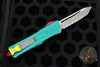 Microtech Bounty Hunter Combat Troodon (OTF) Out the Front Knife- Tanto Edge Full Serrated Blade 144-12 BH