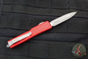 Microtech UTX-70 OTF Knife- Double Edge- Red Handle- Apocalyptic Blade 147-10 APRD