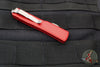 Microtech UTX-70 OTF Knife- Double Edge- Red Handle- Apocalyptic Blade 147-10 APRD