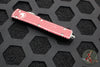 Microtech UTX-70 OTF Knife- Double Edge- Distressed Merlot Red Handle- Apocalyptic Blade 147-10 DMR