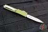 Microtech UTX-70 OTF Knife- Double Edge- Distressed OD Green Handle- Apocalyptic Blade 147-10 DOD
