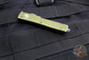 Microtech UTX-70 OTF Knife- Double Edge- Distressed OD Green Handle- Apocalyptic Blade 147-10 DOD
