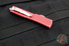 Microtech UTX-70 OTF Knife- Double Edge- Distressed Red Handle- Apocalyptic Blade 147-10 DRD