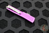 Microtech UTX-70 OTF Knife- Double Edge- Distressed Violet Handle- Double Full Serrated Apocalyptic Blade 147-D12 DVI
