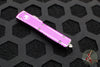 Microtech UTX-70 OTF Knife- Double Edge- Distressed Violet Handle- Double Full Serrated Apocalyptic Blade 147-D12 DVI