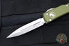 Microtech UTX-70 OTF Knife- Double Edge- OD Green With Stonewash Blade 147-10 OD