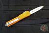 Microtech UTX-70 OTF Knife- Double Edge- Orange Handle- Stonewash Blade 147-10 OR