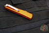 Microtech UTX-70 OTF Knife- Double Edge- Orange Handle- Stonewash Blade 147-10 OR