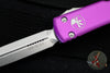 Microtech UTX-70 (OTF) Knife- Double Edge- Violet Handle With Stonewash Blade 147-10 VI