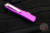 Microtech UTX-70 (OTF) Knife- Double Edge- Violet Handle With Stonewash Blade 147-10 VI
