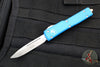 Microtech UTX-70 (OTF) Knife- Single Edge- Blue With Satin Blade 148-4 BL