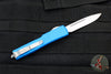 Microtech UTX-70 (OTF) Knife- Single Edge- Blue With Satin Blade 148-4 BL