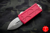 Microtech Exocet Red Wallet Money Clip Double Edge Out The Front (OTF) Stonewash Blade 157-10 RD