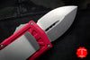 Microtech Exocet Red Wallet Money Clip Double Edge Out The Front (OTF) Stonewash Blade 157-10 RD