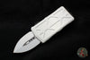 Microtech Stormtrooper Exocet Money Clip Double Edge Out The Front (OTF) Knife White With White Blade and Black HW 157-1 ST