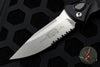 Microtech Socom Elite Auto (OTS)- Single Edge- Black Handle- Stonewash Part Serrated Blade 160A-11