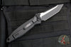 Microtech Socom Elite- Manual Folder- Tanto Edge- Black Handle- Two-tone Black Full Serrated Blade 161-3 T