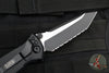 Microtech Socom Elite- Manual Folder- Tanto Edge- Black Handle- Two-tone Black Full Serrated Blade 161-3 T