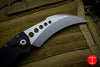 Microtech Hawk Out The Side (OTS) Auto Karambit Smooth Black Handle Stonewash Blade 166S-10