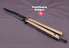 Microtech Tachyon III Butterfly Knife Tan DLC Blade 173-1 DLCTA